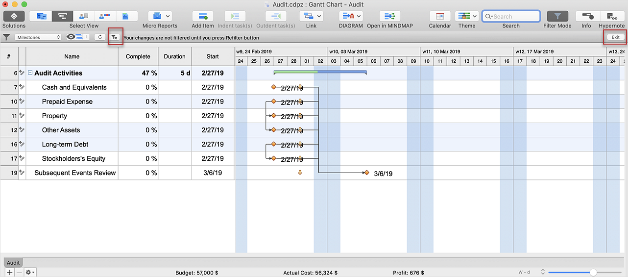 Filters in ConceptDraw PROJECT