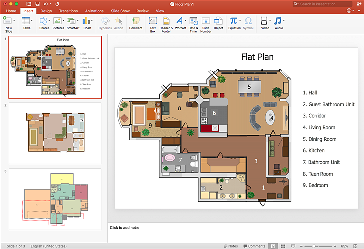 How To Make a PowerPoint Presentation of a Floor Plan