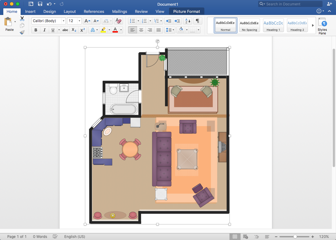 How to Add a Floor Plan to MS Word Document