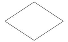 Decision diamond flowchart symbol representing conditional branching in a process