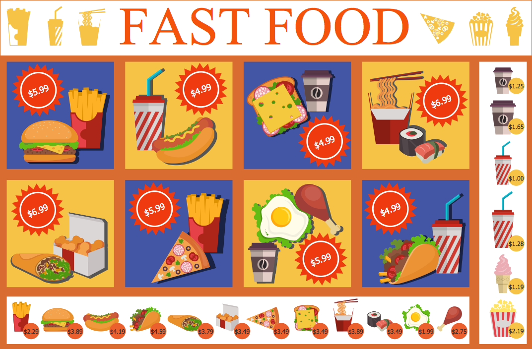 Fast-Food Restaurant Menu