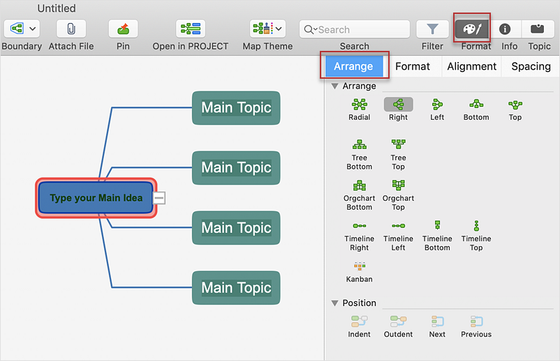 Format a Mind Map