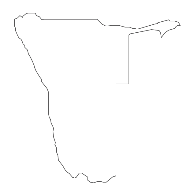 Geo Map - Africa - Namibia Contour