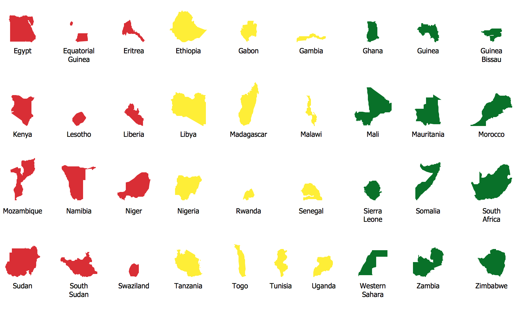 Geo Map Africa - elements