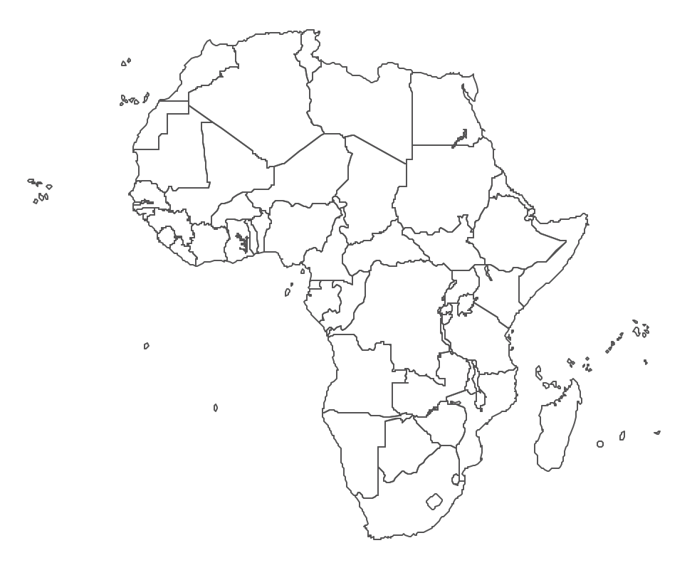 Geo map africa contour