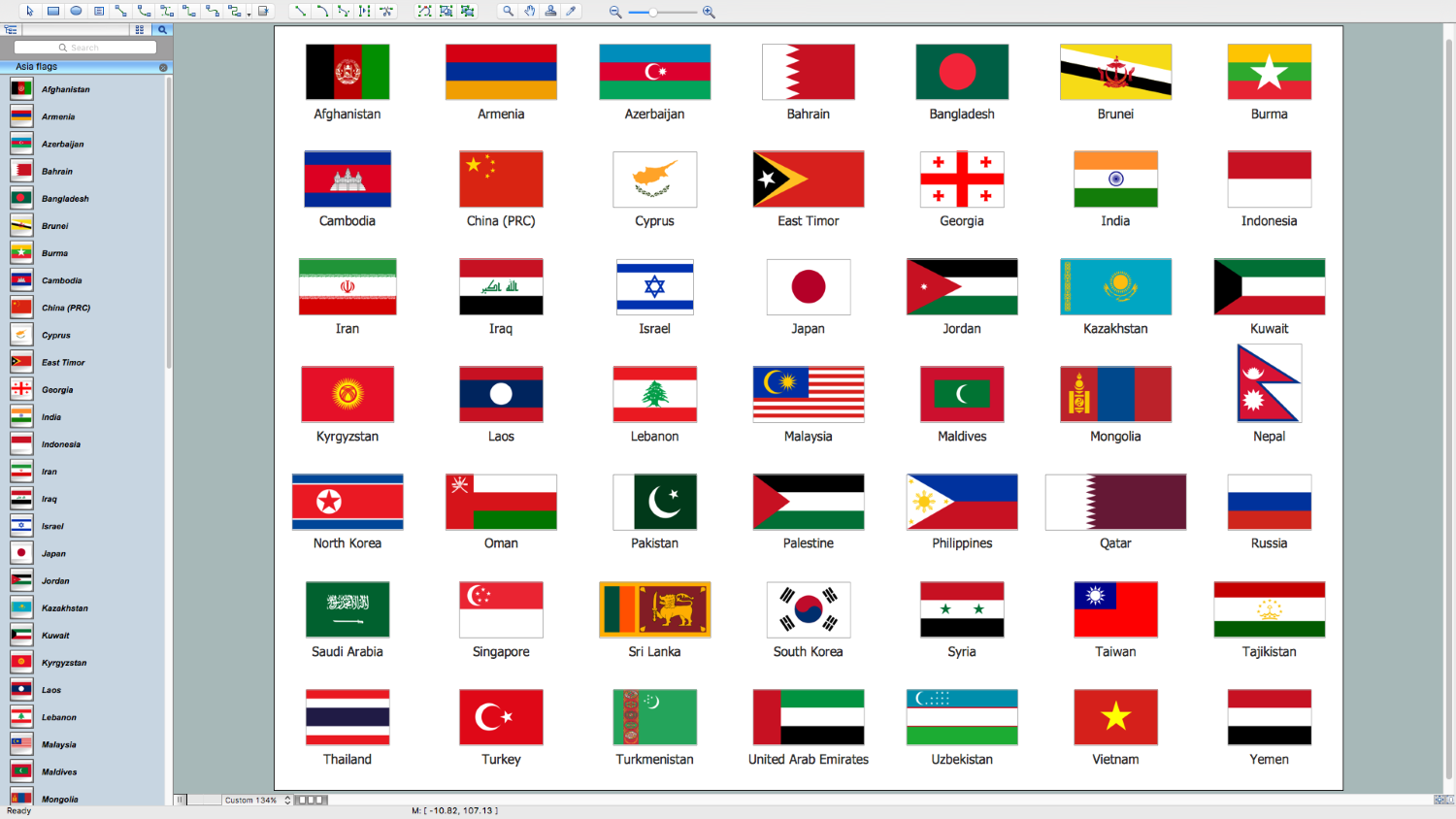 Design Elements - Asia Flags