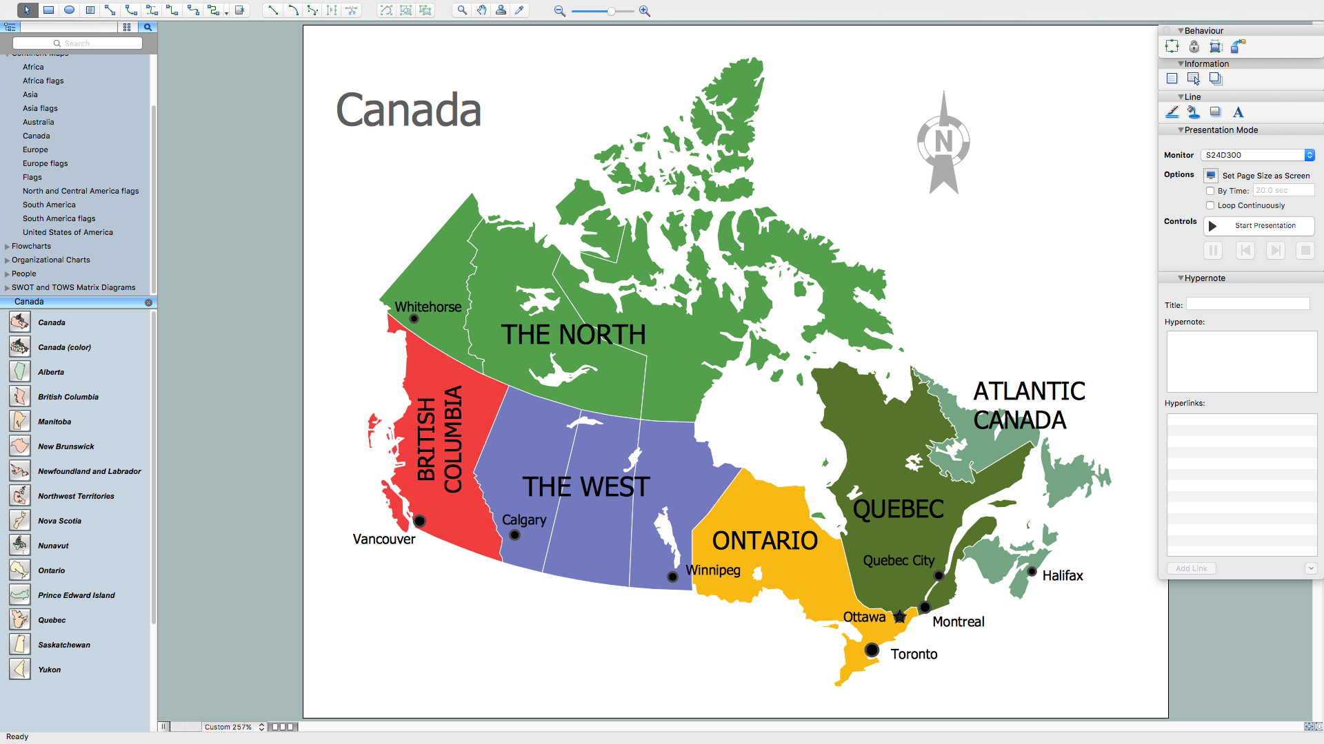  Continent Map — Canada Regions Map