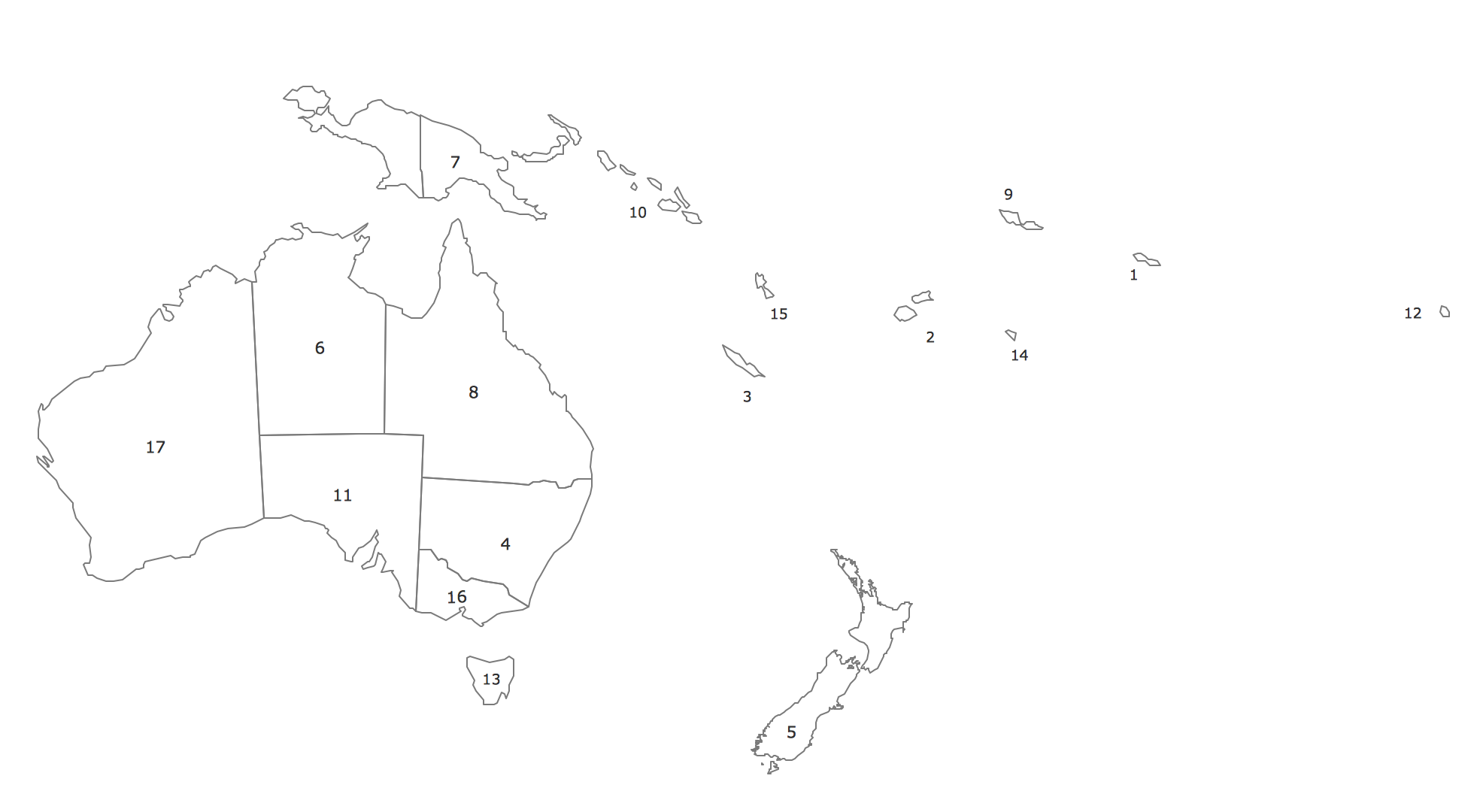 Oceania Blank Map Pdf Gambaran
