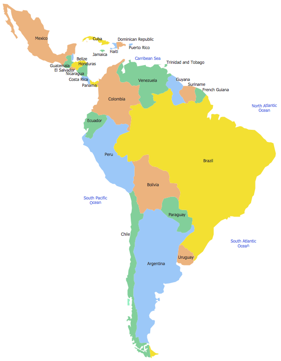 Geo Map - South America - Cuba