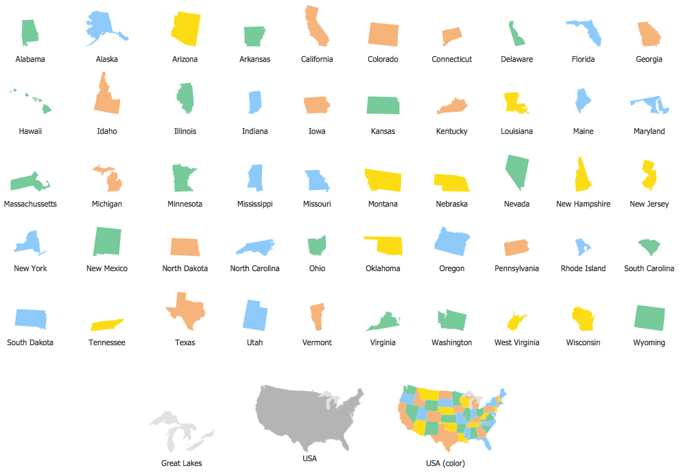 Geo Map - contours of Territories of the United States Geo Map - contours of Territories of the United States