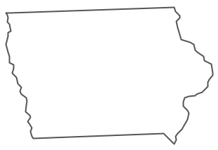 Geo Map - USA - Iowa Contour