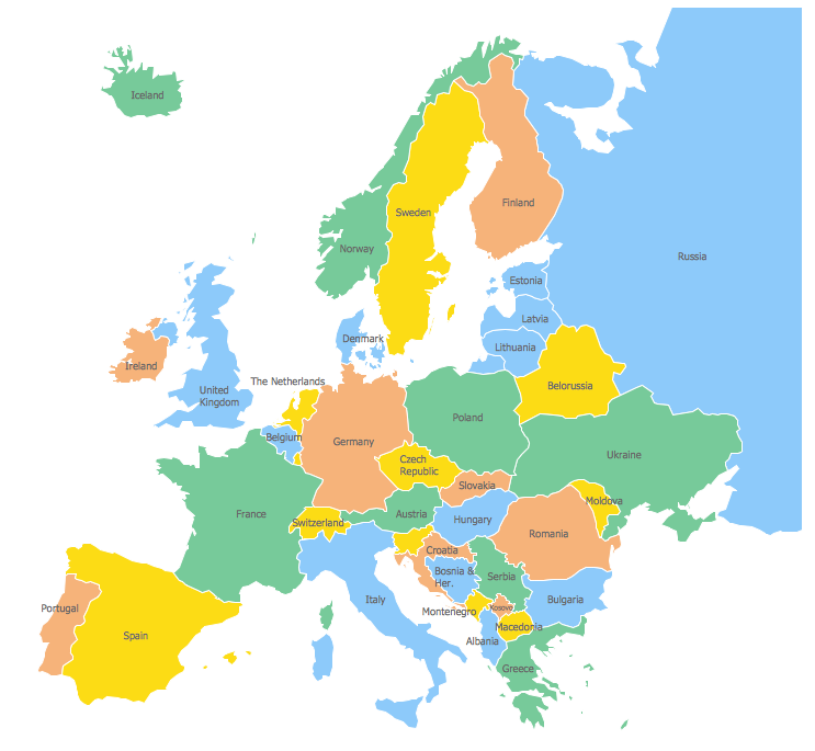 Geo map Europe