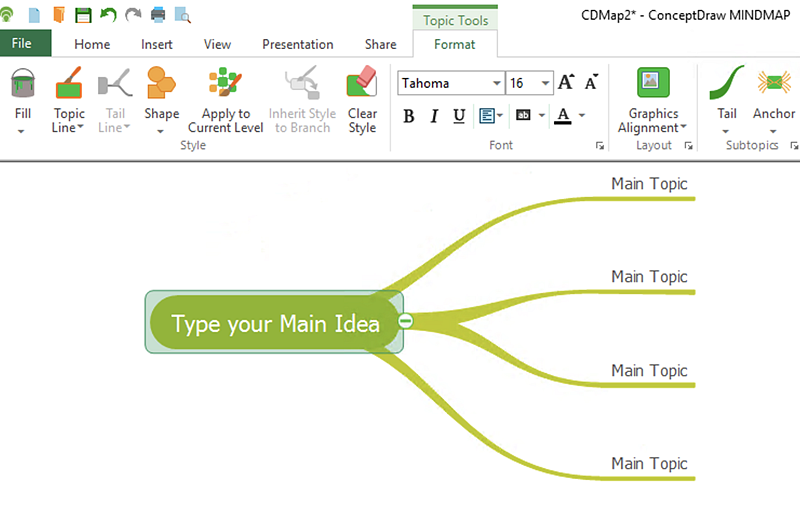 conceptdraw-mindmap-font-format