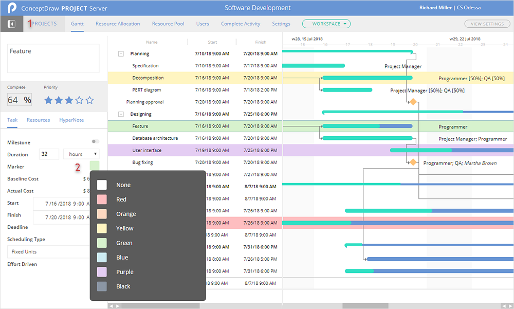 Ms Project Gantt Chart Color By Resource