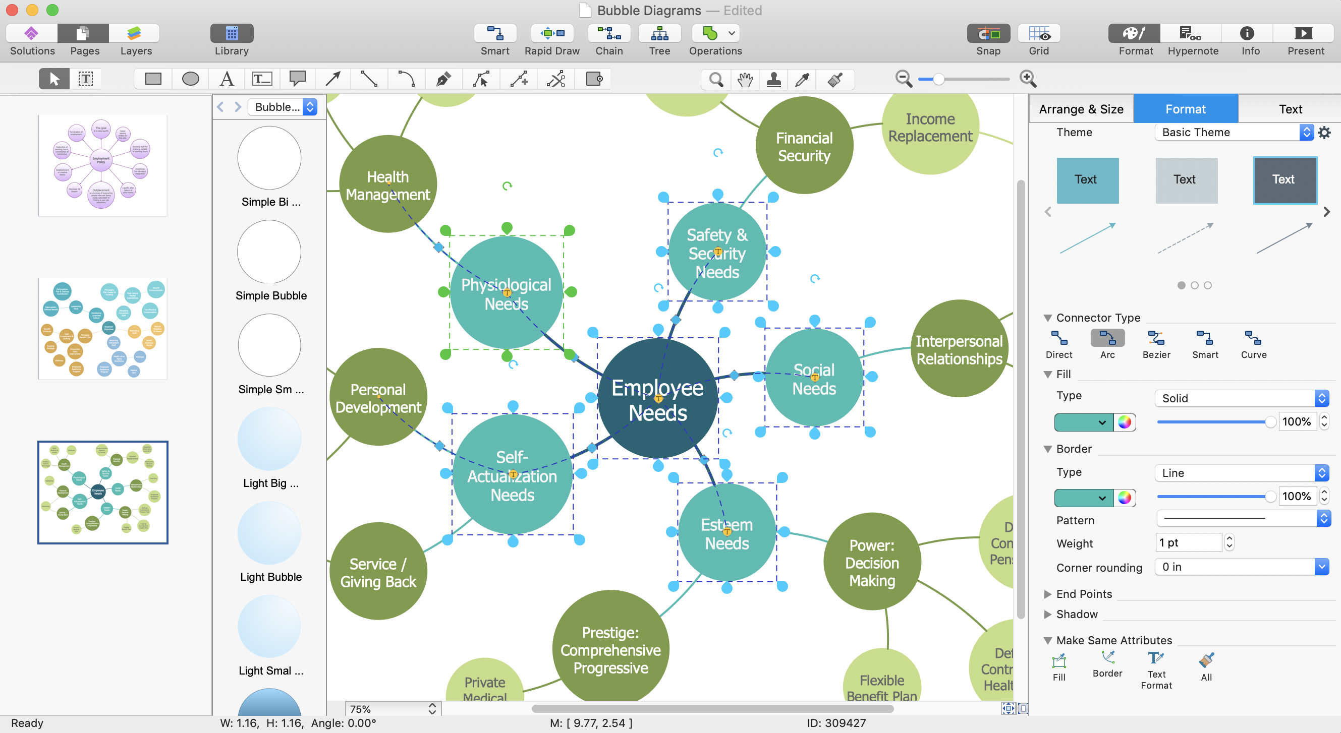 Convert a Bubble Diagram to PDF | ConceptDraw HelpDesk