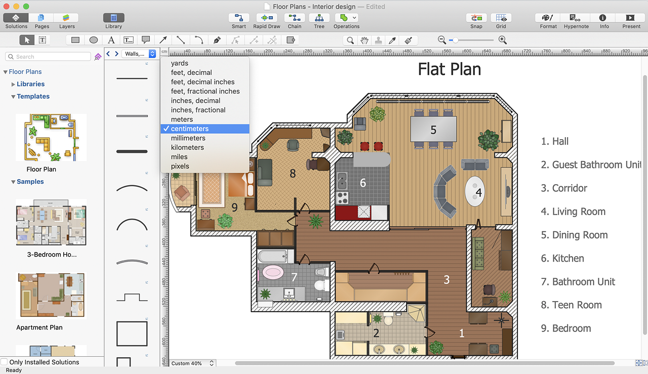 PowerPoint Presentation of a Floor Plan ConceptDraw HelpDesk