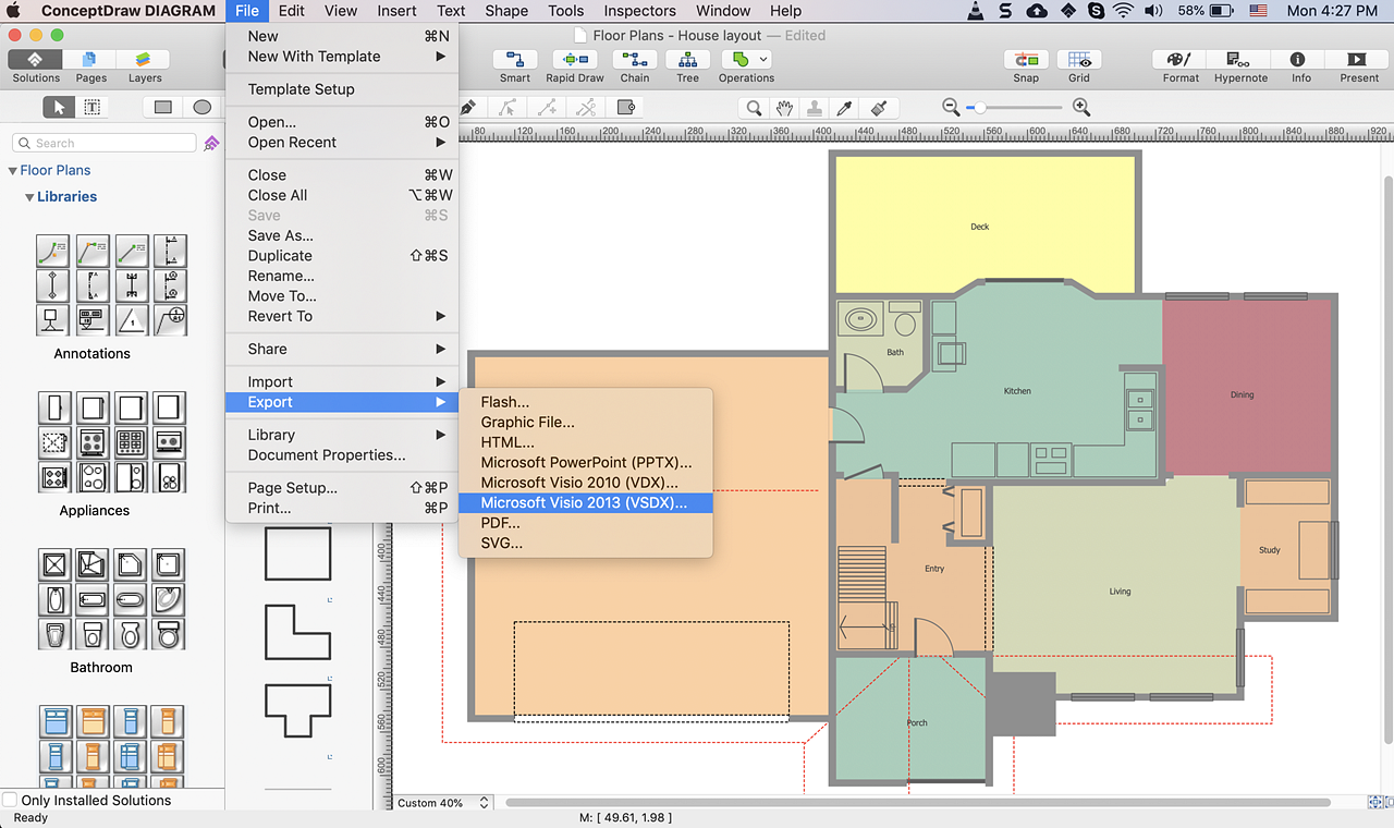 Create a Visio  Floor  Plan  ConceptDraw HelpDesk