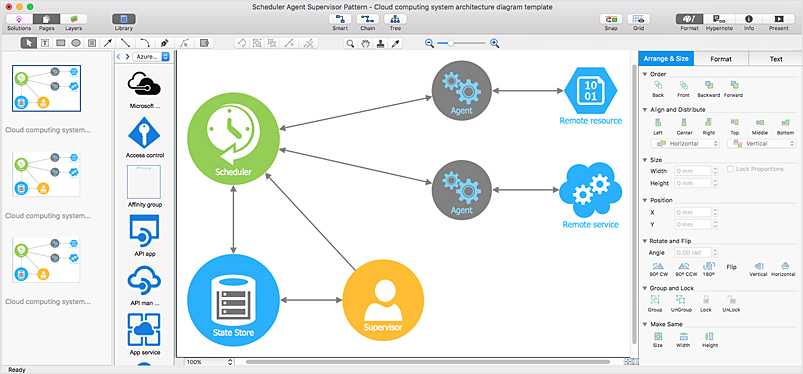 Creating multiple pages diagram