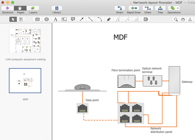 Creating a Network Layout Floor Plan ConceptDraw HelpDesk