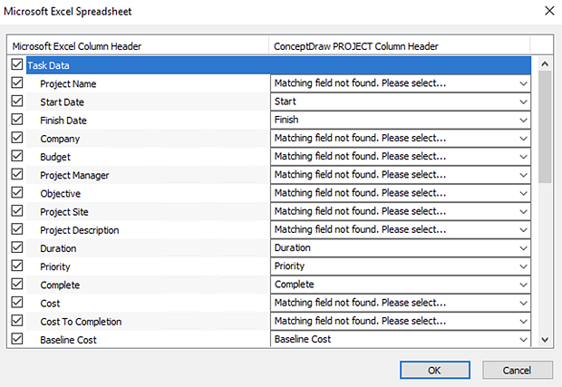 how-to-create-project-from-excel