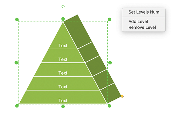 Isometric pyramid diagram examples