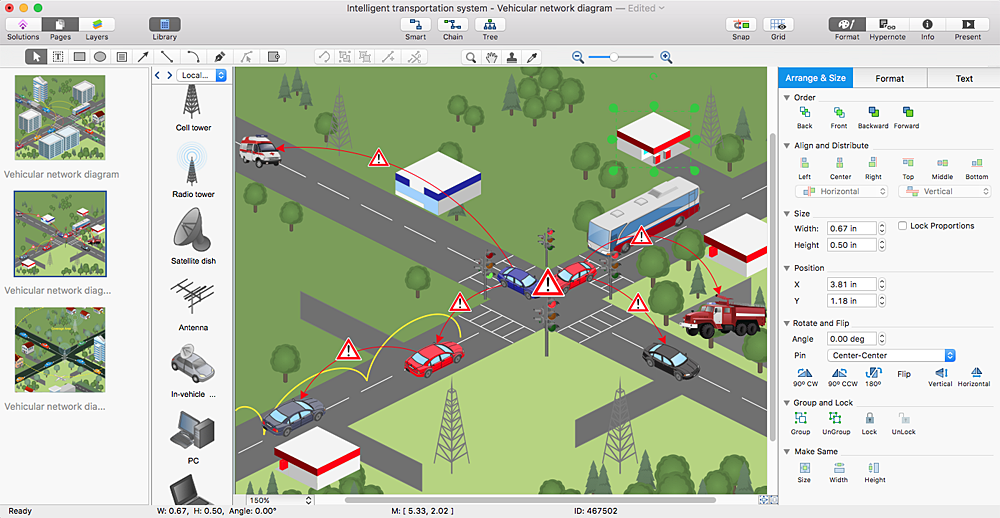 Vehicular Network multipage diagram sample