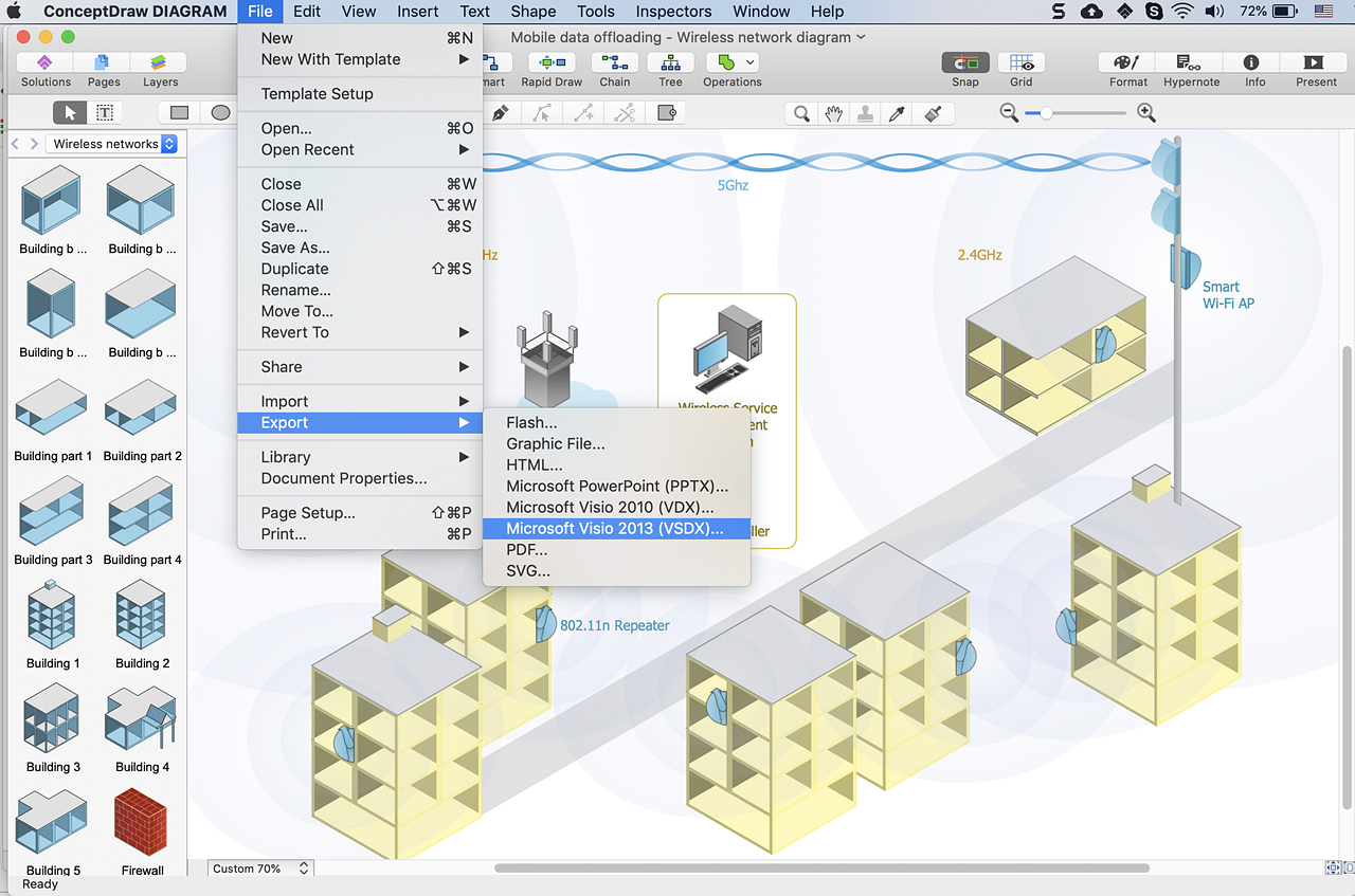 Схема сети в Visio. Visio 2010. Библиотеки для Visio. Схема локальной сети .VSDX.