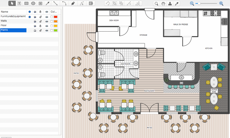 Designing a Restaurant Floor Plan ConceptDraw HelpDesk