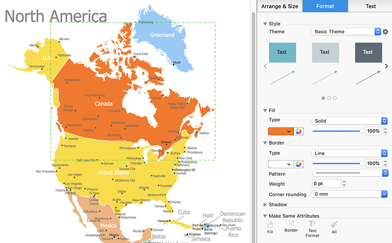 geographical map