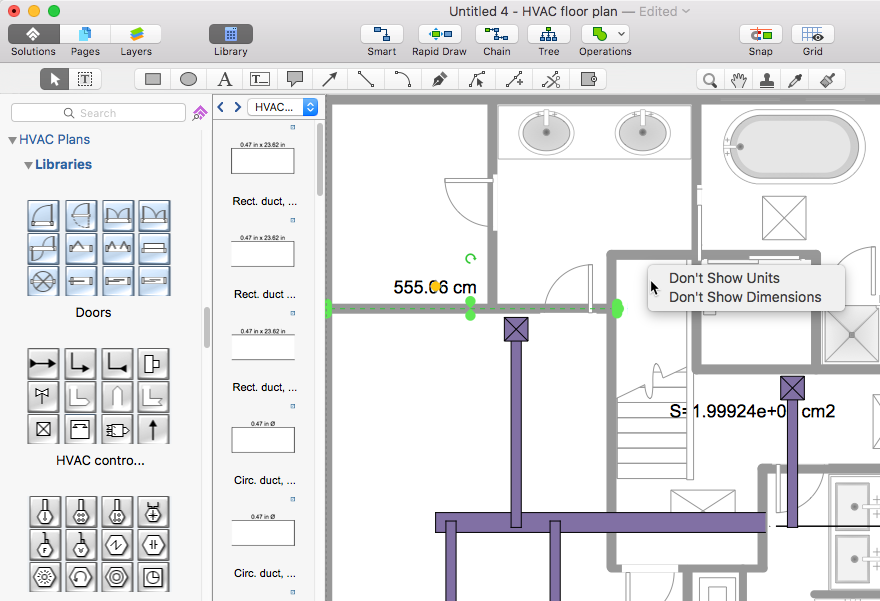 Creating a HVAC Floor Plan ConceptDraw HelpDesk