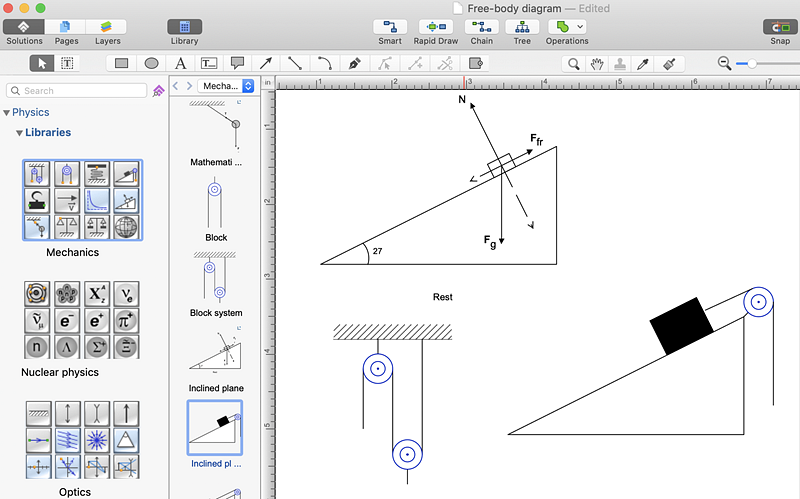 physics assignment drawing