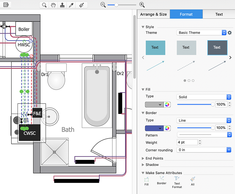 Creating a Residential Plumbing Plan ConceptDraw HelpDesk