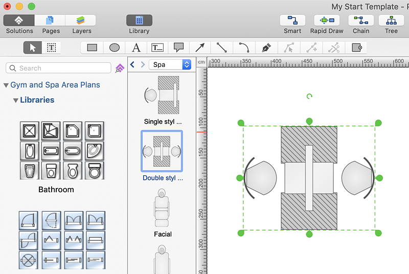 Creating A Spa Floor Plan Conceptdraw Helpdesk