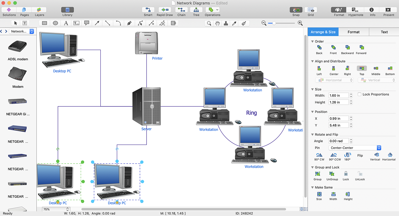 network diagram template word