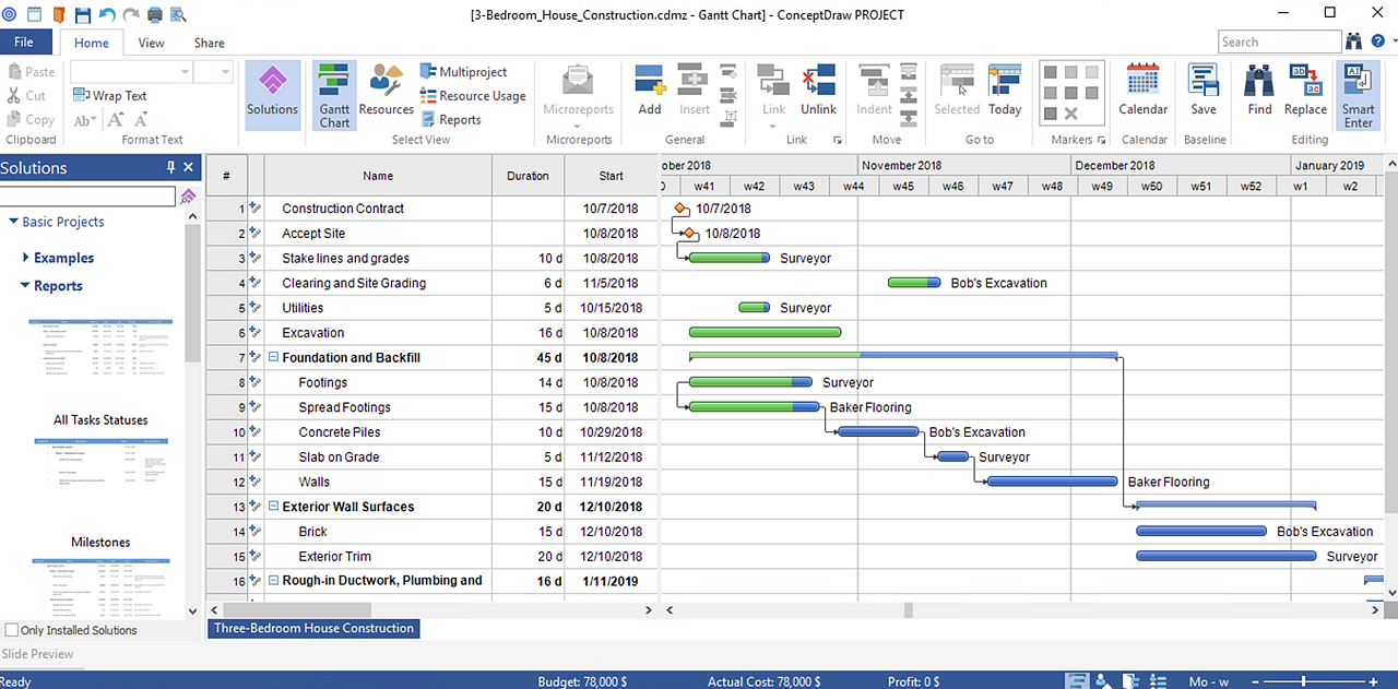 export conceptdraw project to excel