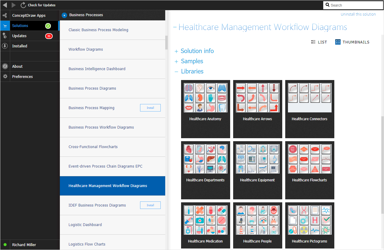 Download and Install paid solution from ConceptDraw Solution Park