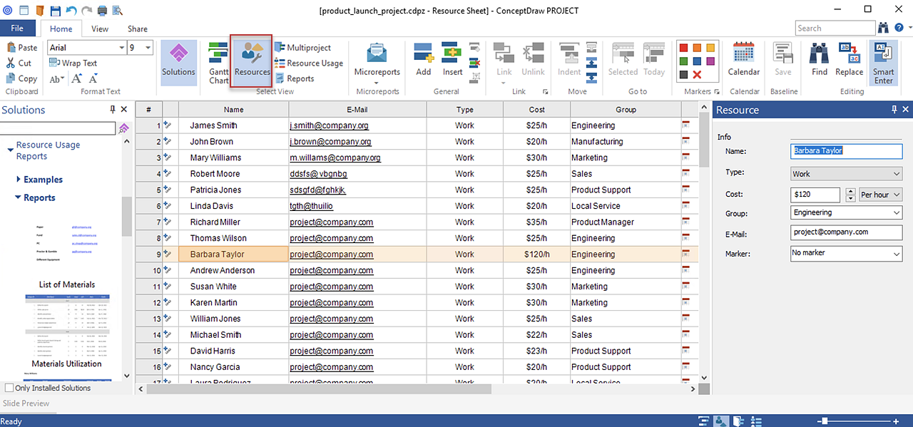 conceptdraw-project-assign-resources