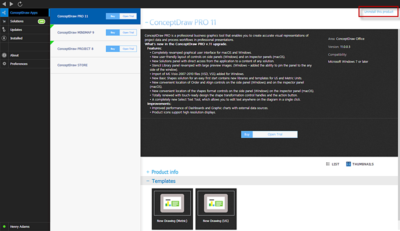 how to uninstall conceptdraw