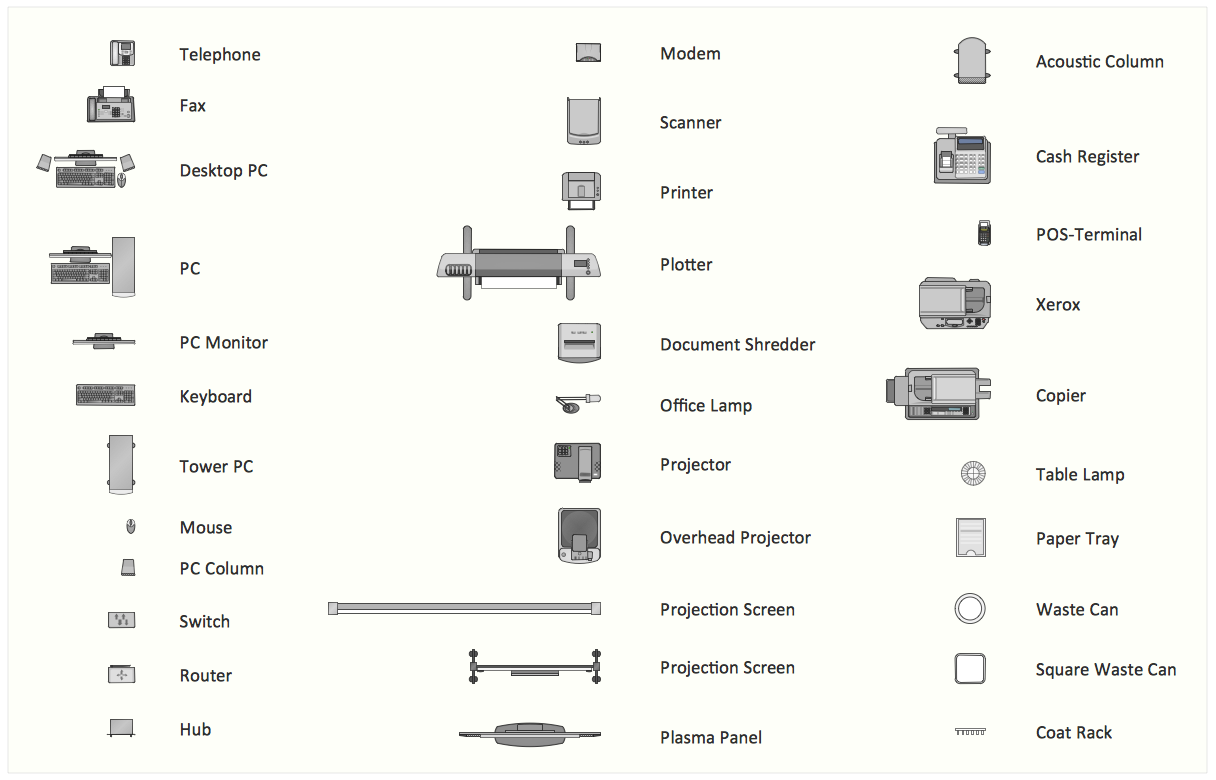 Interior Design. Office Layout Plan Design Element