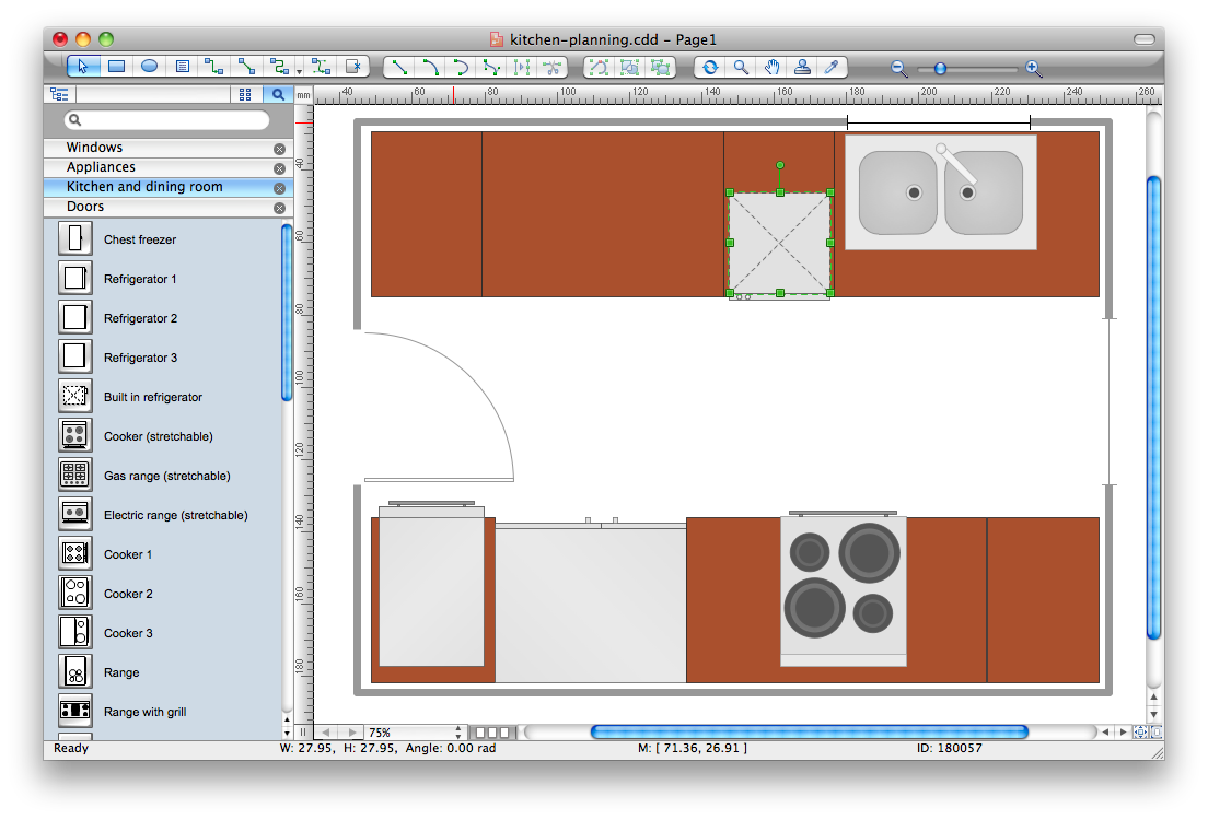 kitchen design floor plan software