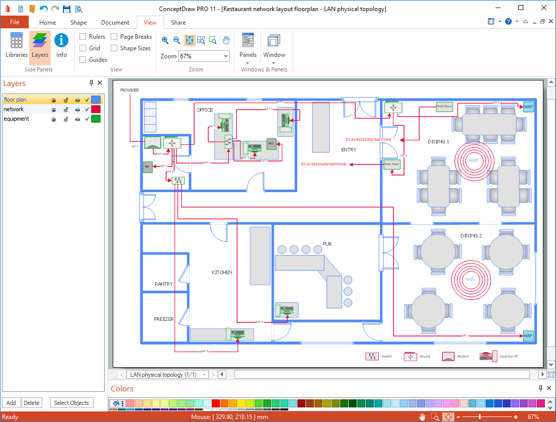 Layers drawing on PC