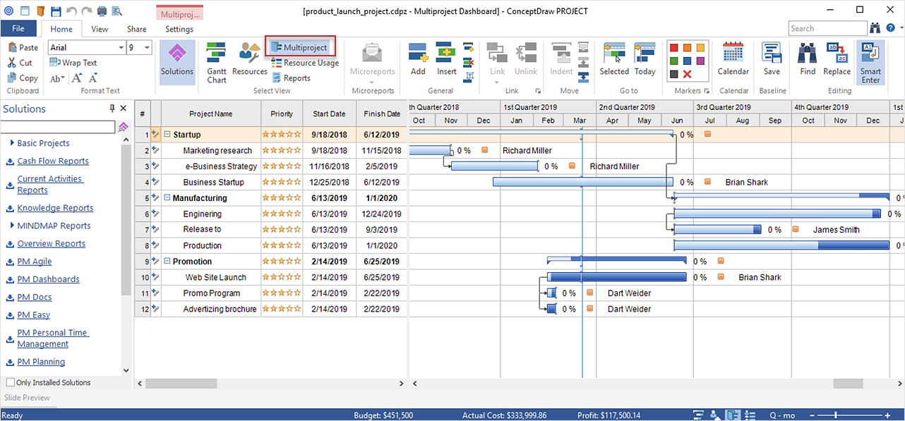 How to Manage Multiple Projects  on Windows