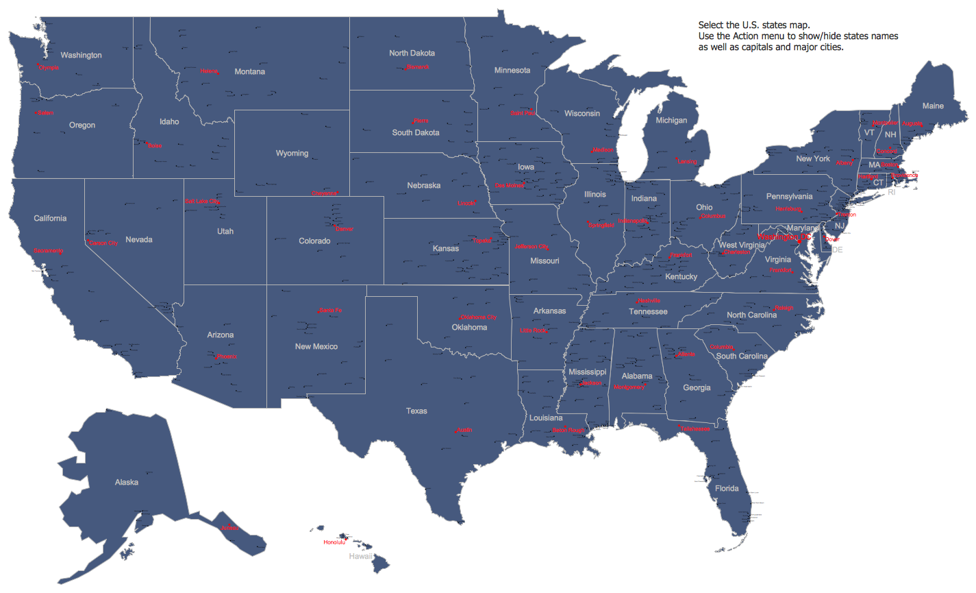 map usa states template maps zip codes conceptdraw solution templates example atlantic south