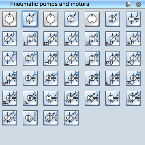 Mechanical Drawing Symbols - Pneumatic Pumps and Motors