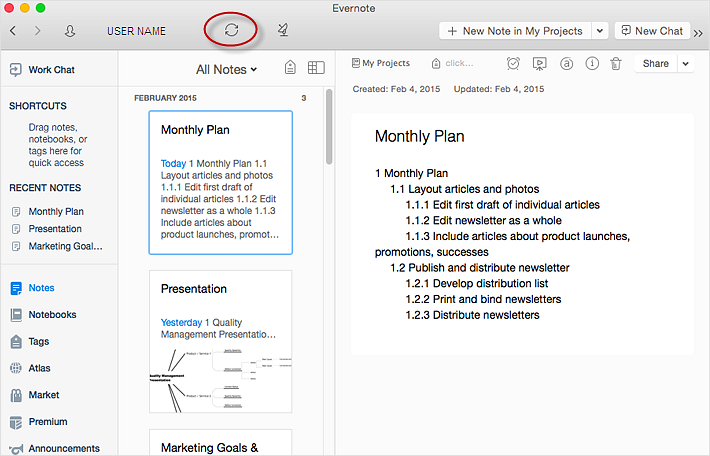 How to Send a Mind Map Branch to Evernote