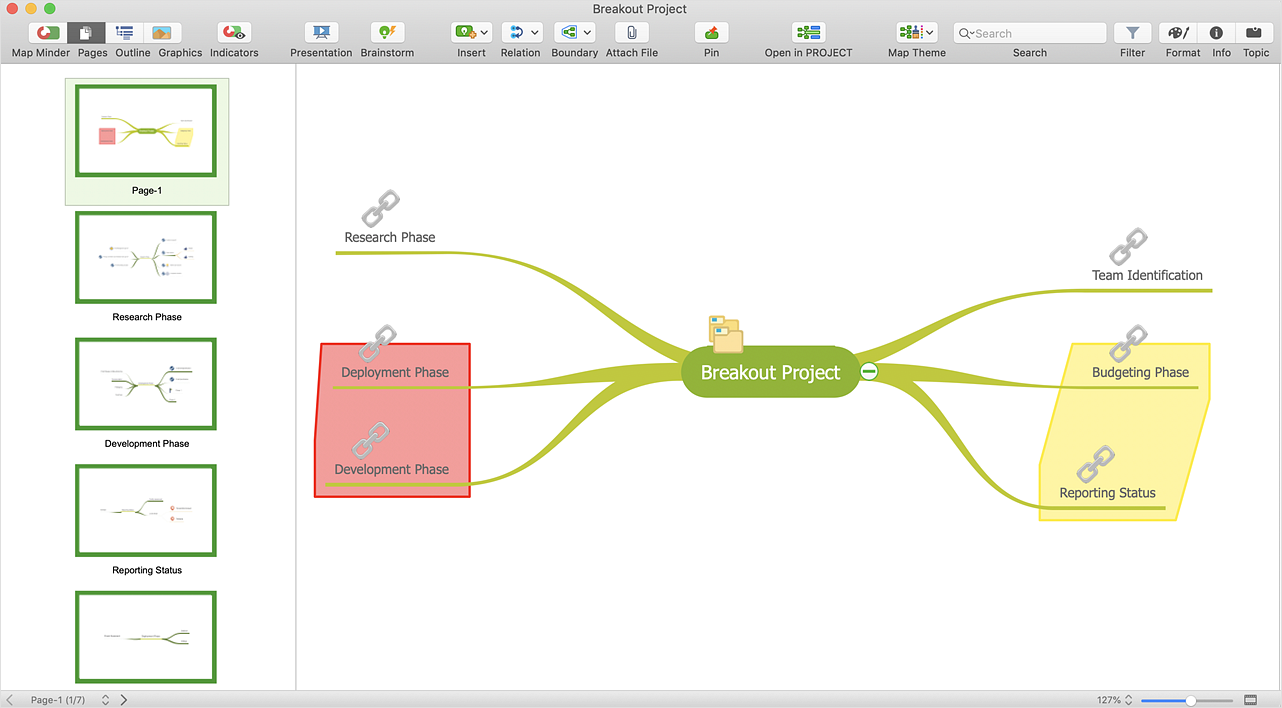 How to Split a Complex Mind Map to a Few Simple Maps