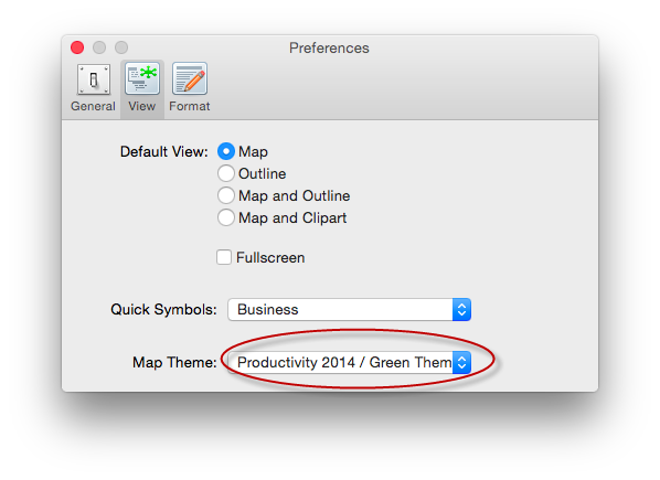Set the Default Theme for your Mind Map on Mac