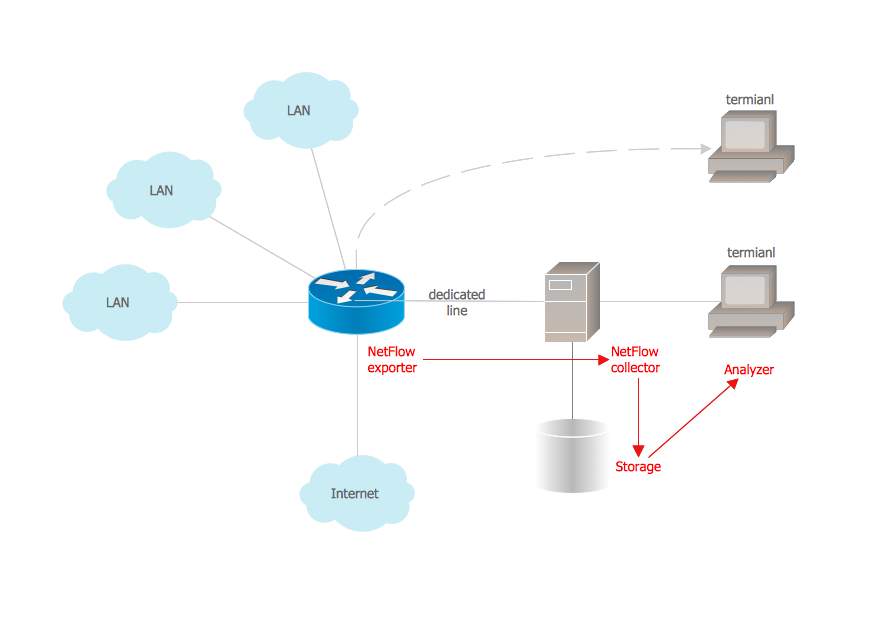 Netflow architecture. Computer and Network Examples *