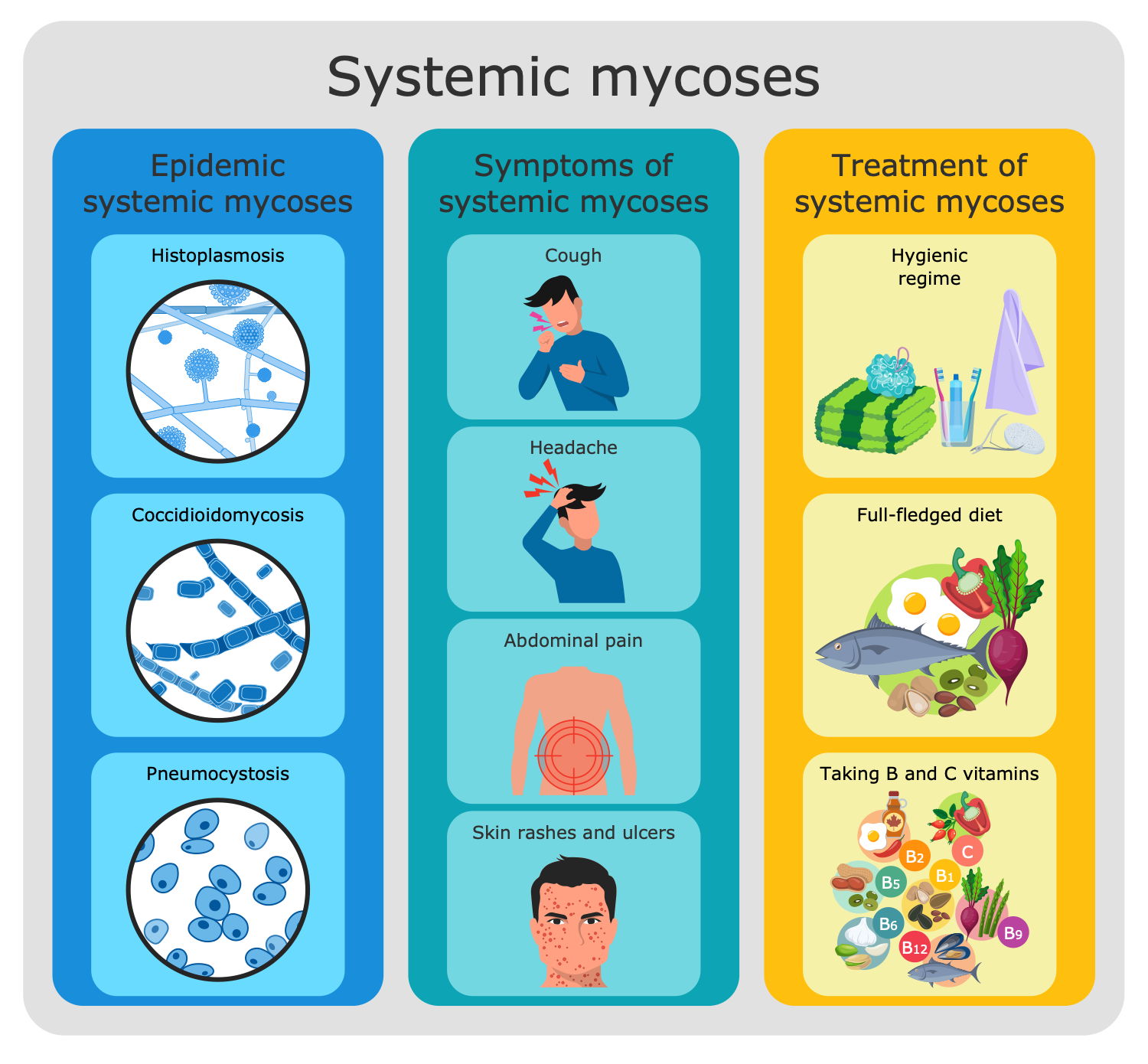Medical Mycology Infographic - Systemic Mycoses