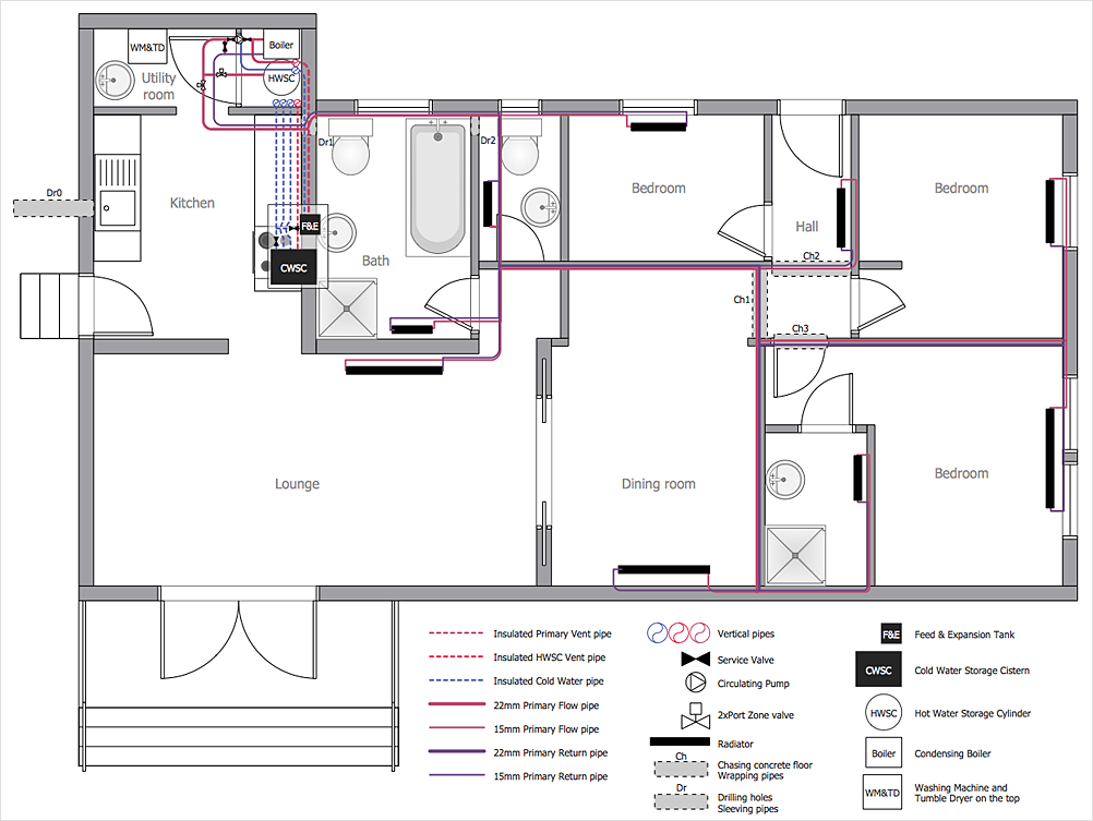 how to draw a house with librecad